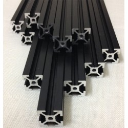 Barre profilati Estrusi Alluminio Nero 20x20 mm per Stampante 3d Mendelmax 2.0 Reprap